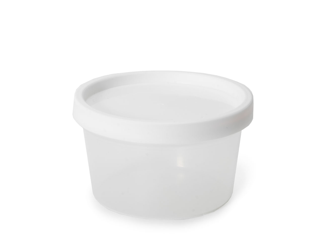 Provtagningsutrustning, plastburk med lock.
