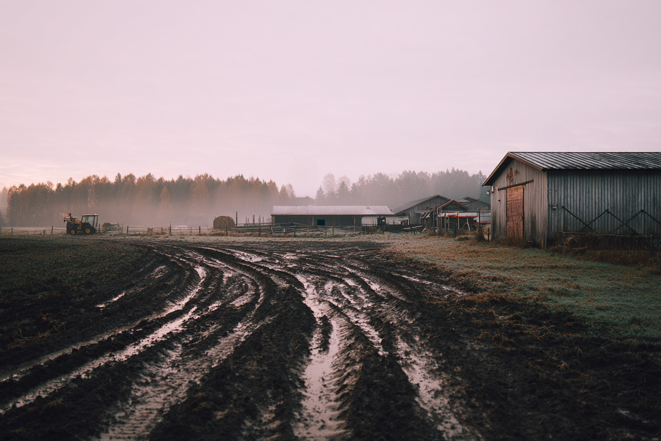 Väg upp mot grisgård
