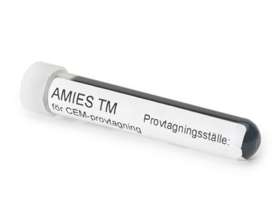 Provrör med lock CEM-provtagning.