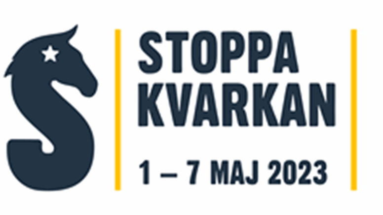 Logo för Stoppa Kvarkan 2023 i mindre format.