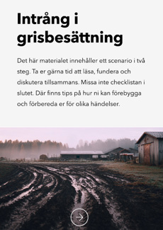 Omslag: intrång i grisbesättning