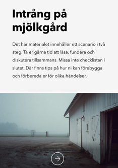 Omslag: Intrång på mjölkgård