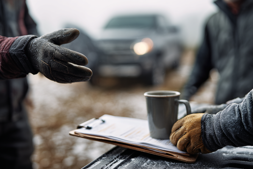 Bönder gestikulerar