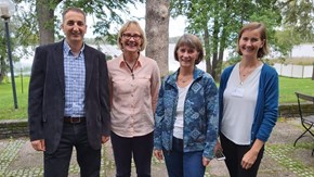 Projektgruppen som ordnade det hela (fr vä Tariq Halasa Danmark, Päivi Rajala-Schultz Finland (projektledare), Karin Persson Waller Sverige och Ane Nødtvedt Norge).