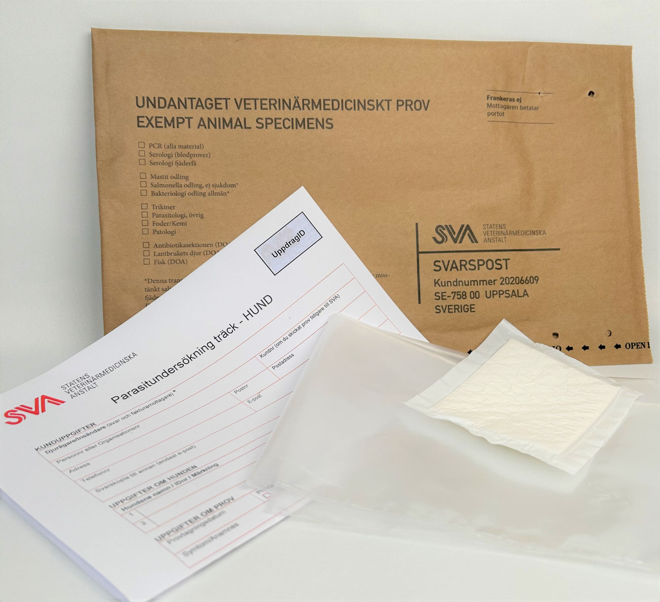 Provtagningsmaterial för parasitprov, hund (träck)