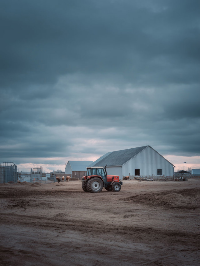 Djuranläggning med traktor