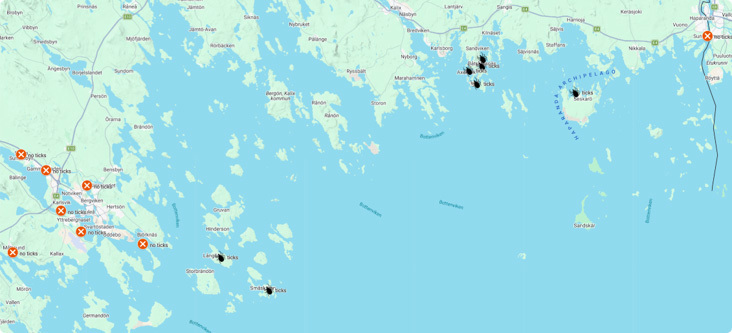 Karta Insamlade Tajgafästingar 2026